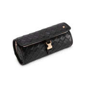 Stephanie deals Johnson Black Snake Trapezoid Medium Makeup Bag