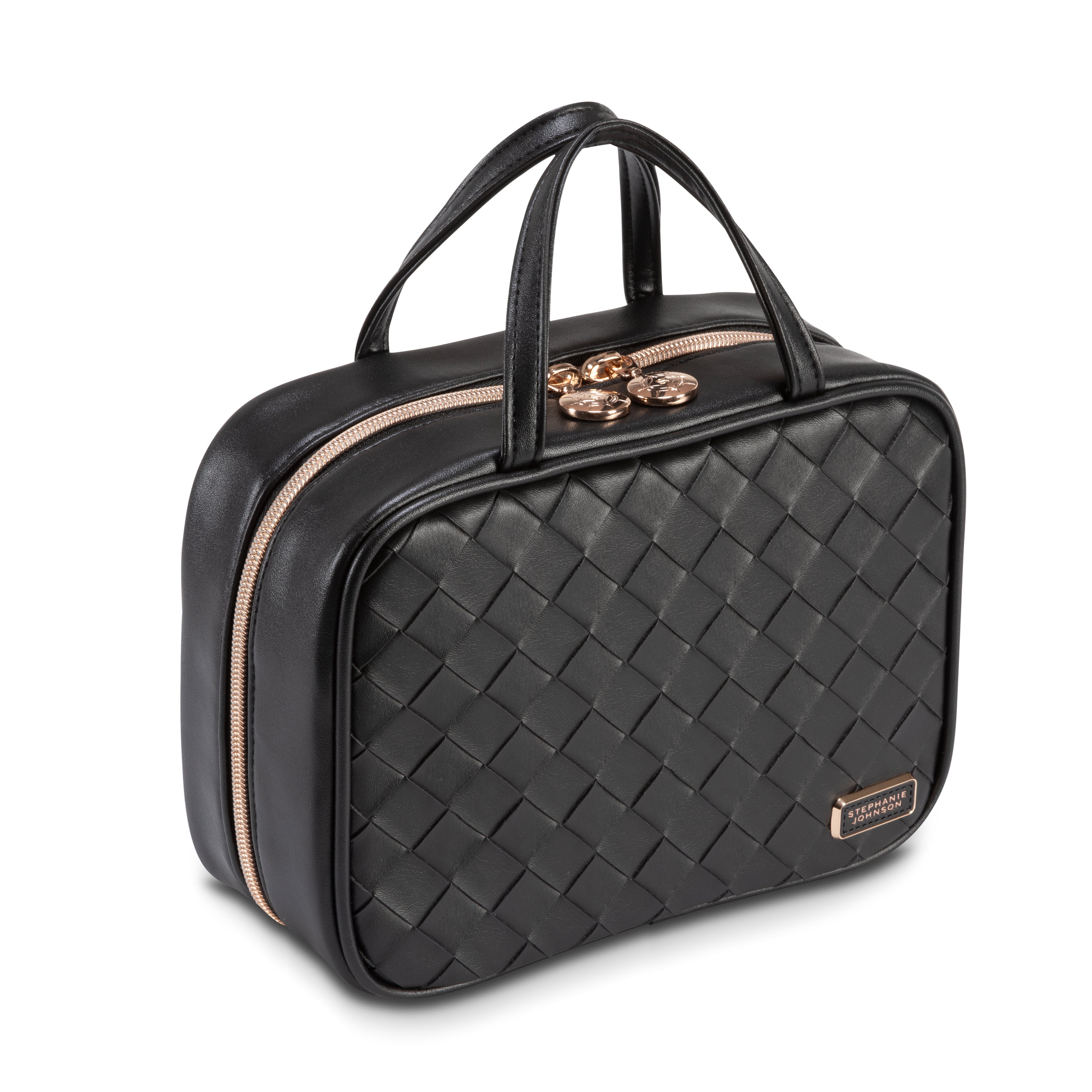 hard case travel makeup bag 14-Inch Train Hardshell PC+ABS Cosmetic Organizer, Makeup Storage Box for Toiletry Durable Portable Gifts for Women ensuring that you have optimal lighting for precise makeup application wherever you are ml Traveler Rosewood Cognac