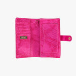Load image into Gallery viewer, Havana Jane Wristlet Tech Wallet in Pink bottom view~~Color:Pink~~Description:Opened
